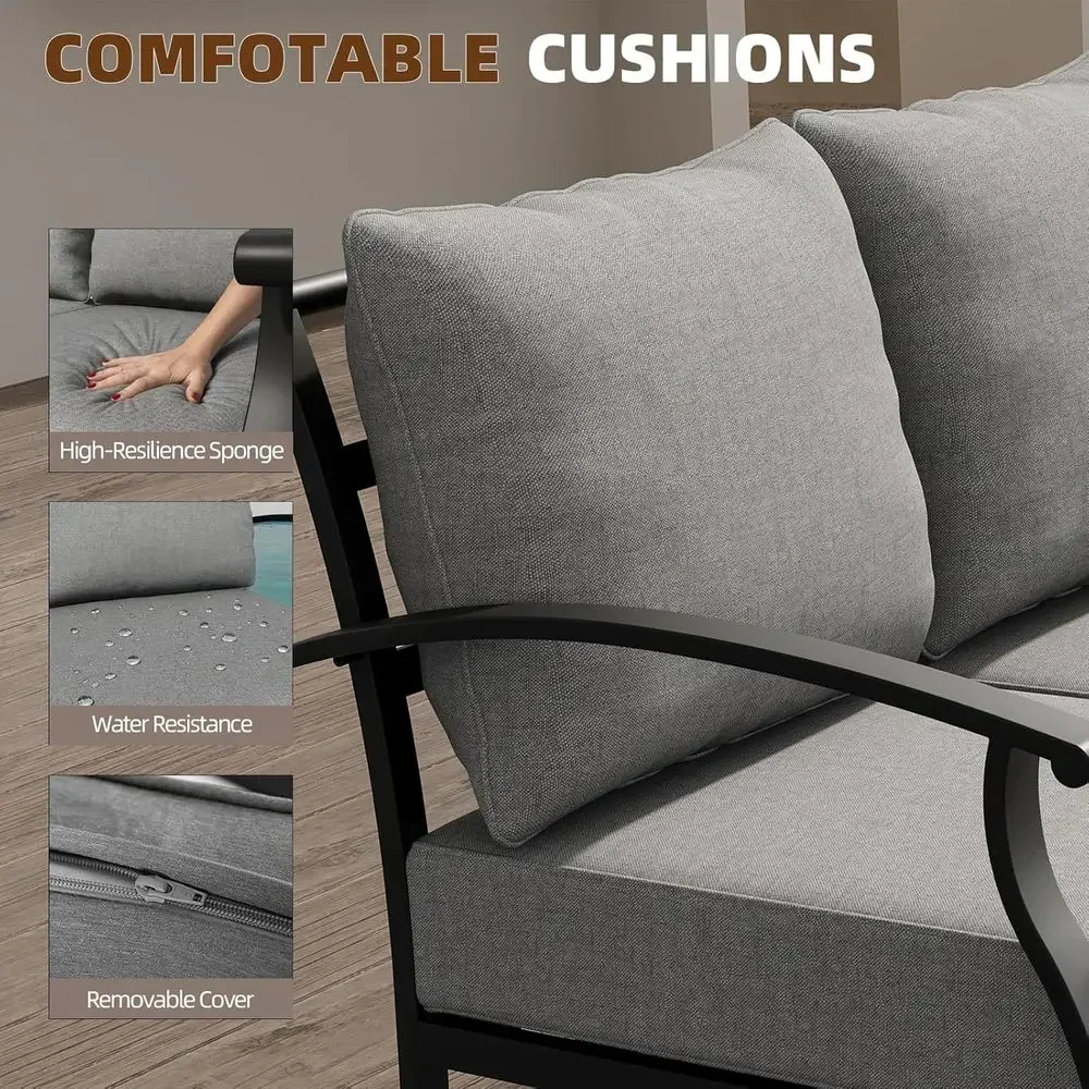 Grey Outdoor Metal Patio Furni - Outdoor Furniture Metal Chairs review and price