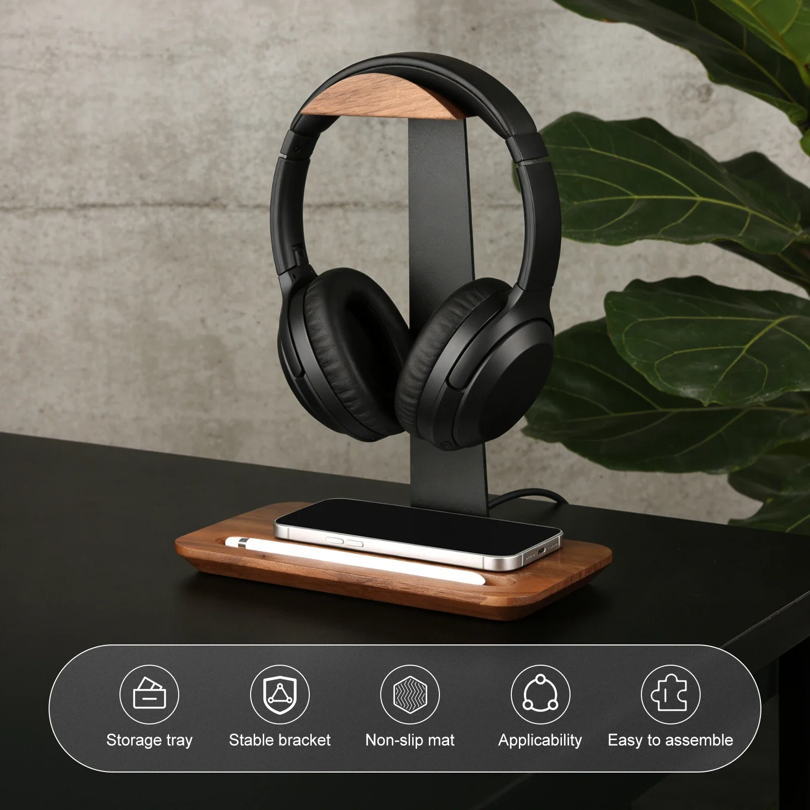 Universal Wood Headphone Stand - Outdoor Furniture Wood review and price