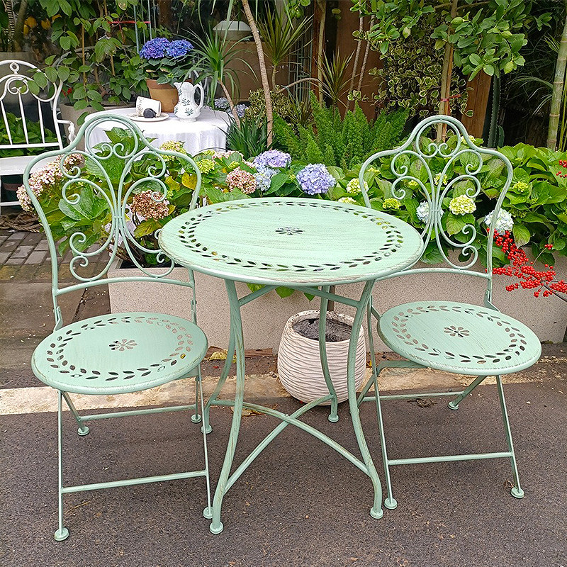 French Country Iron Table and  - Outdoor Furniture Metal Chairs review and price