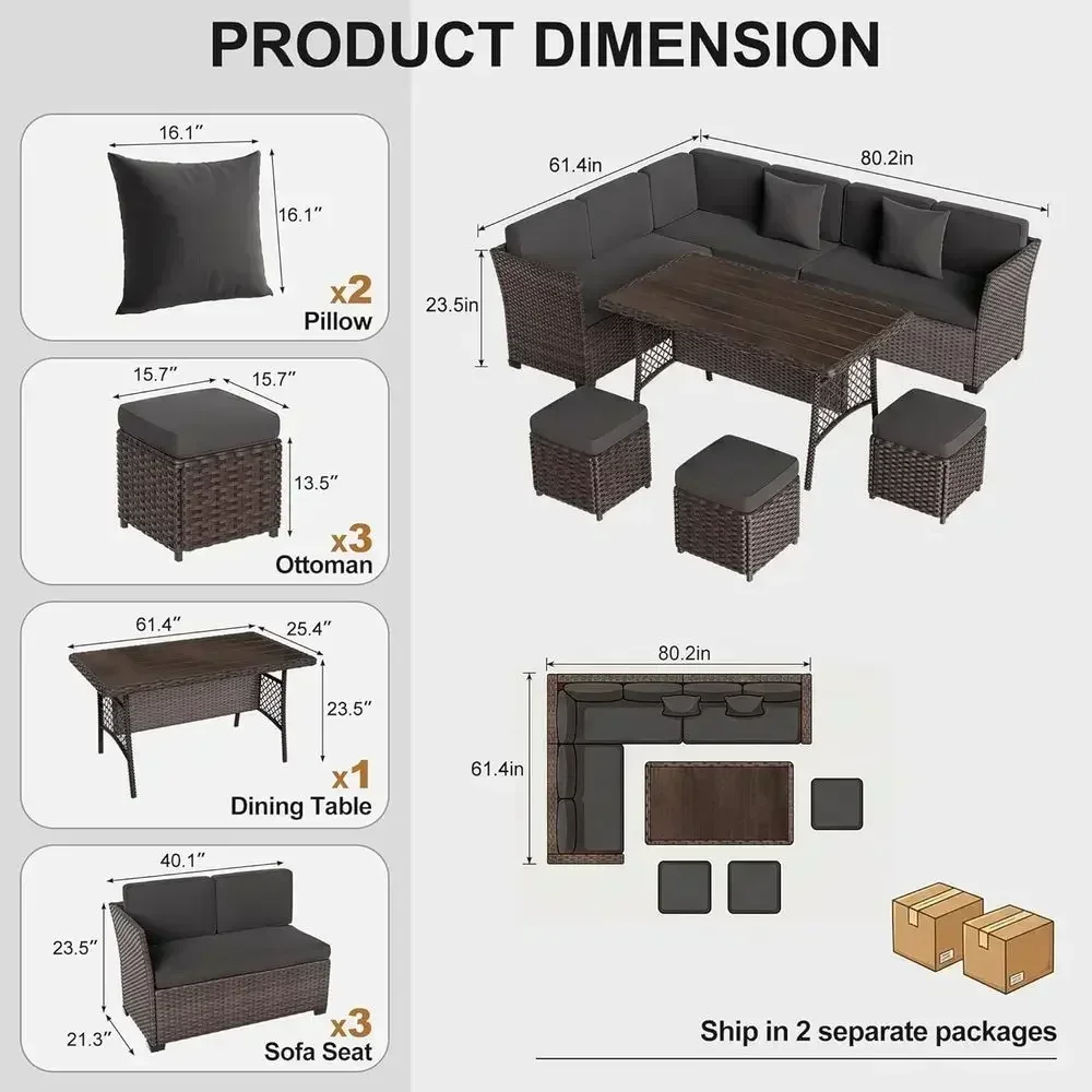 7-Piece Outdoor Wicker Patio F - Outdoor Furniture Metal Chairs review and price