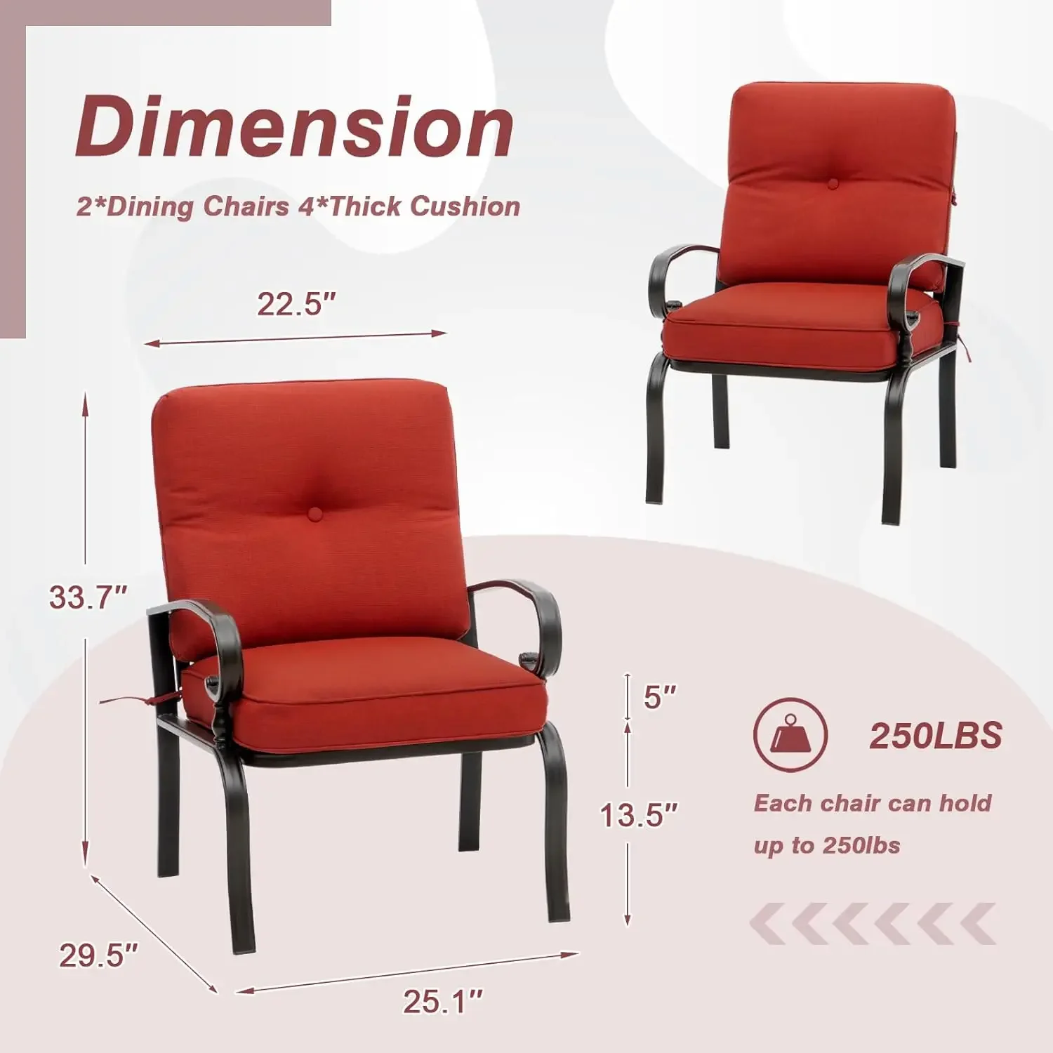 Red Outdoor Metal Bistro Chair - Outdoor Furniture Metal Chairs review and price