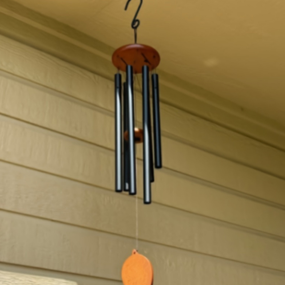 26 Inch Retro Black Wind Chime - Outdoor Furniture Diy review and price